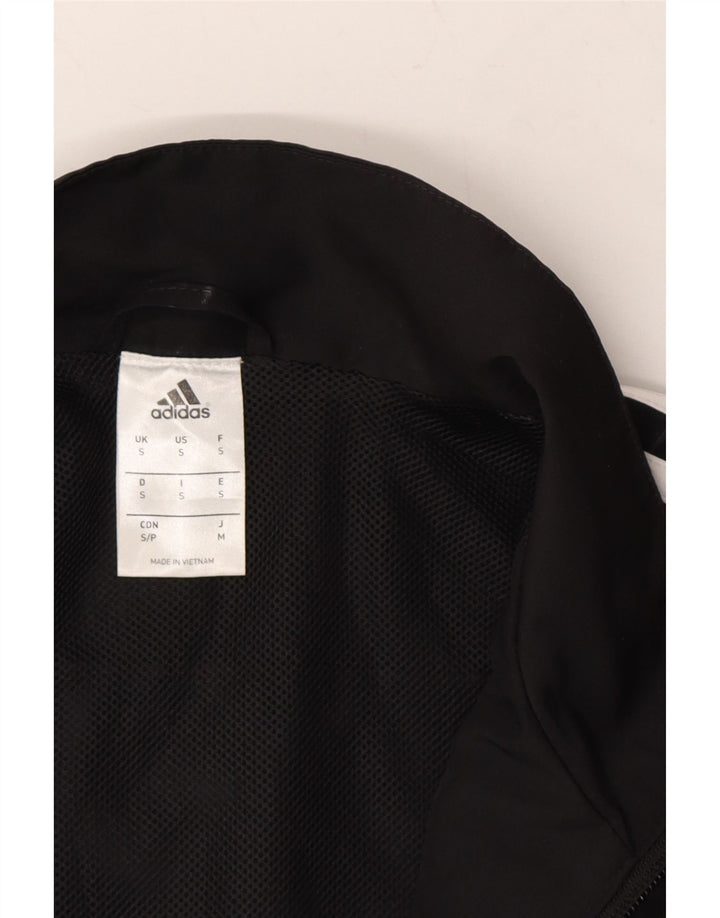 ADIDAS Mens Tracksuit Top Jacket Pequeno Preto Colourblock Poliéster