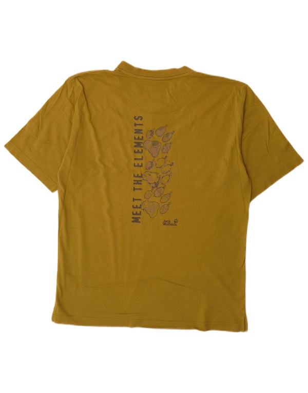 Camiseta masculina Jack Wolfskin Top médio algodão cáqui