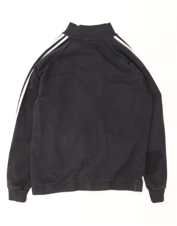 ADIDAS Mens Tracksuit Top Jacket UK 42/44 Medium Black Colourblock Cotton