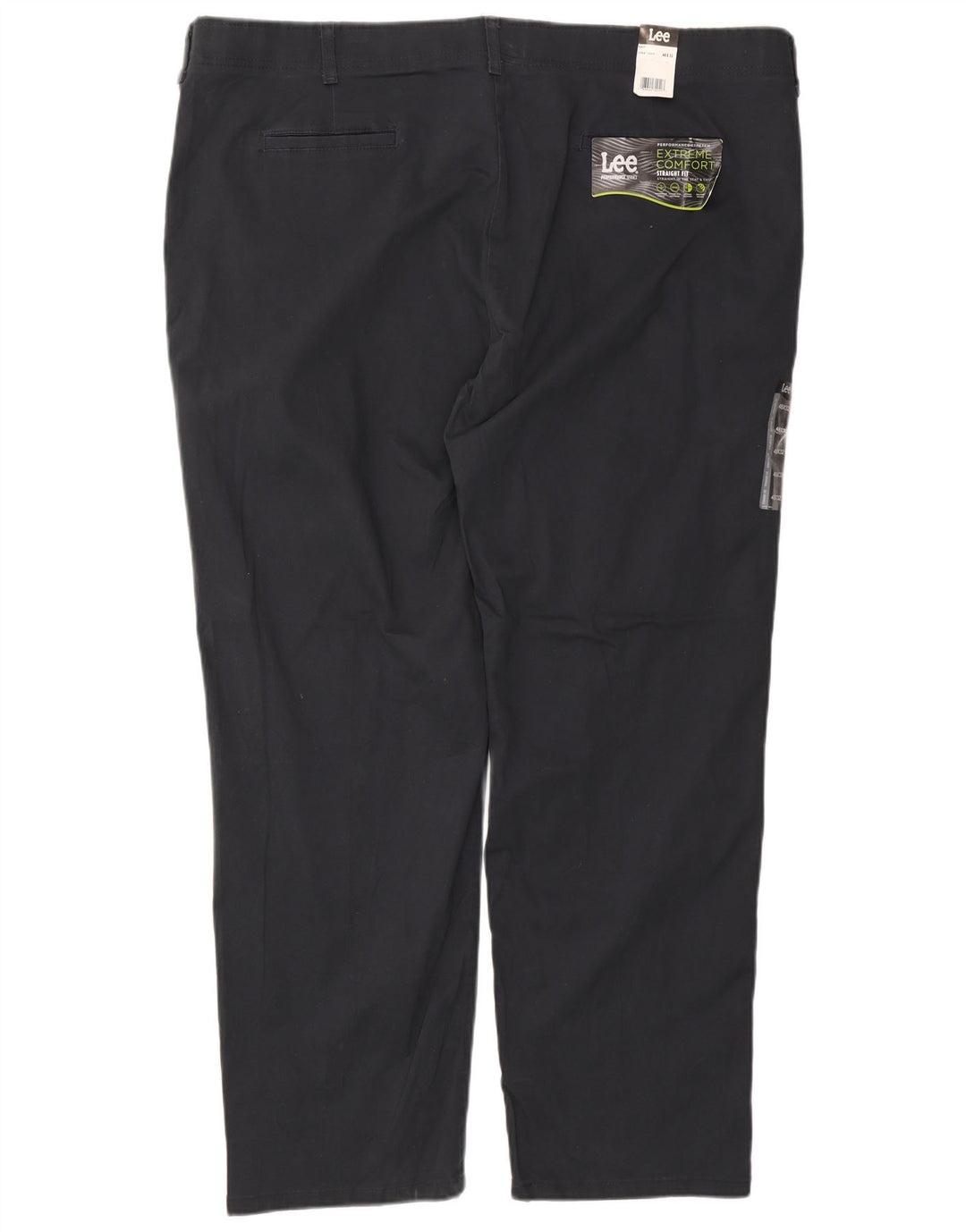 Calça chino reta masculina LEE Extreme Comfort W48 L30 algodão azul marinho