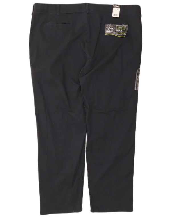 Calça chino reta masculina LEE Extreme Comfort W48 L30 algodão azul marinho