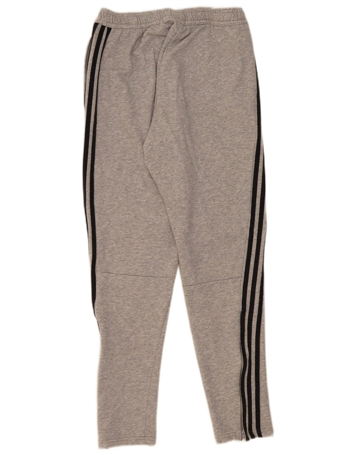 Calça de treino masculina Adidas pequena cinza manchada