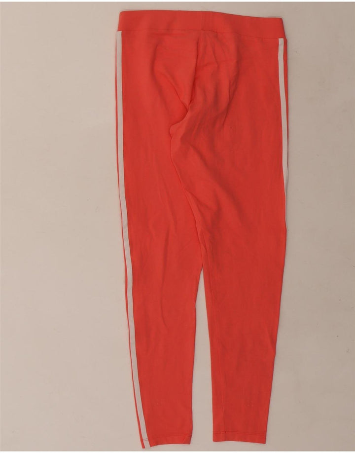 Leggings Adidas Femininas UK 14 Médio Laranja Algodão