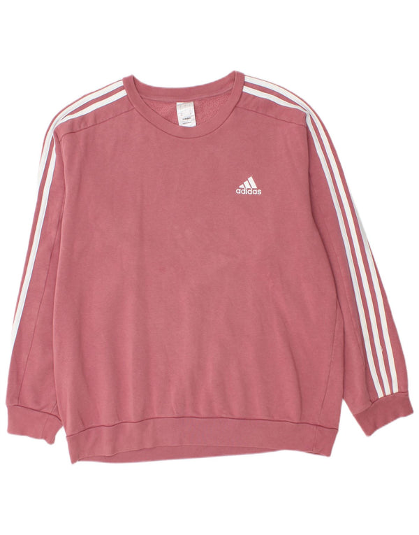 Adidas Mens Moletom Jumper Grande Algodão Rosa