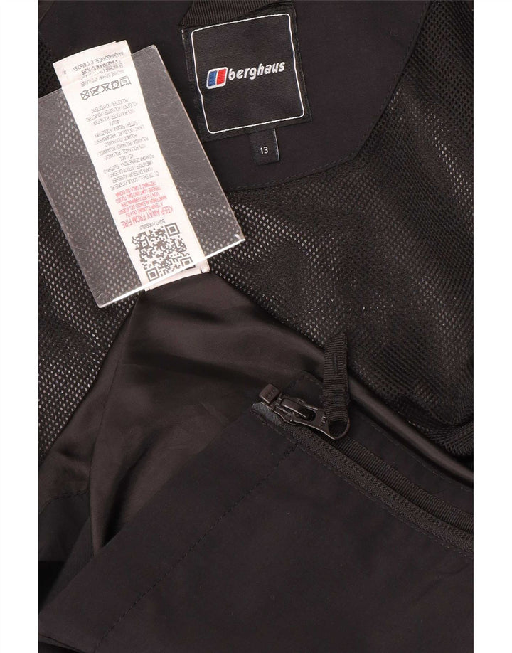 Jaqueta de chuva com capuz para meninos Berghaus 12-13 anos poliéster preto