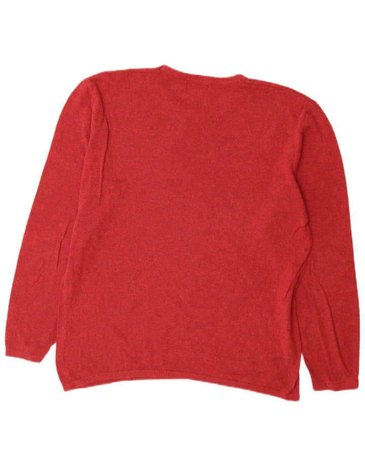 Zara Suéter masculino com gola redonda XL algodão vermelho