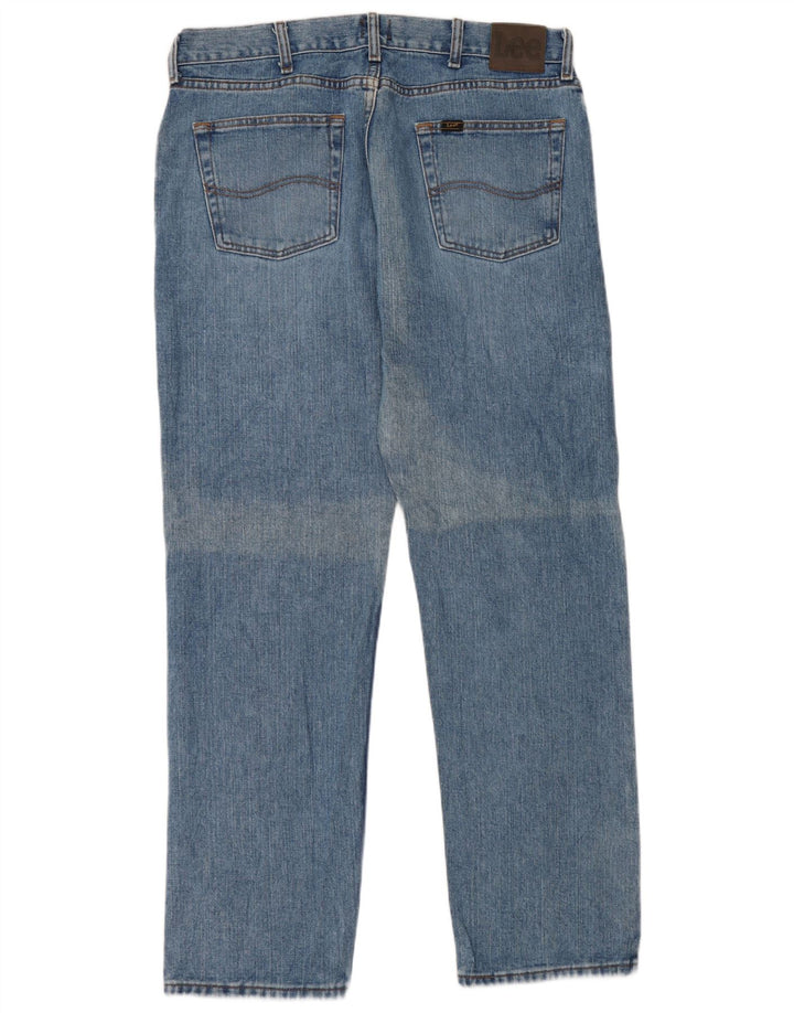 Calça jeans reta masculina LEE Regular Fit W35 L32 algodão azul