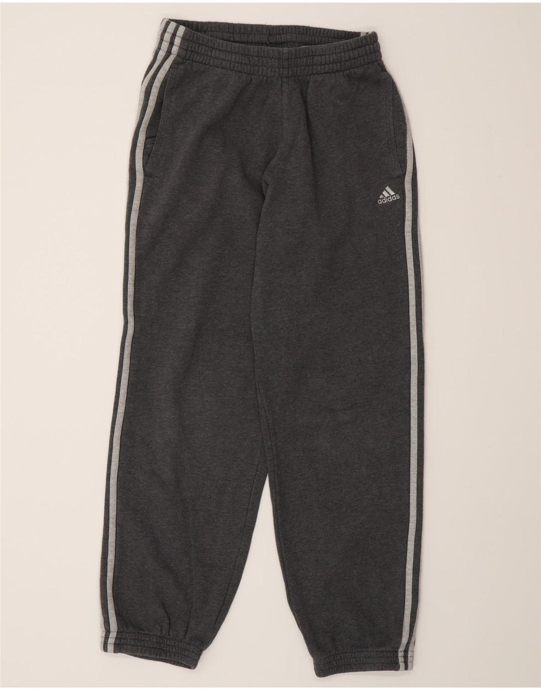 Adidas Mens Treino Calças Joggers Pequeno Algodão Cinza