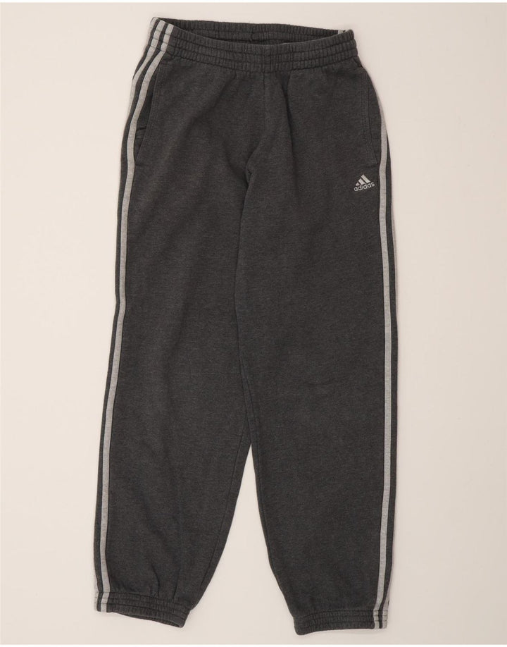 Adidas Mens Treino Calças Joggers Pequeno Algodão Cinza