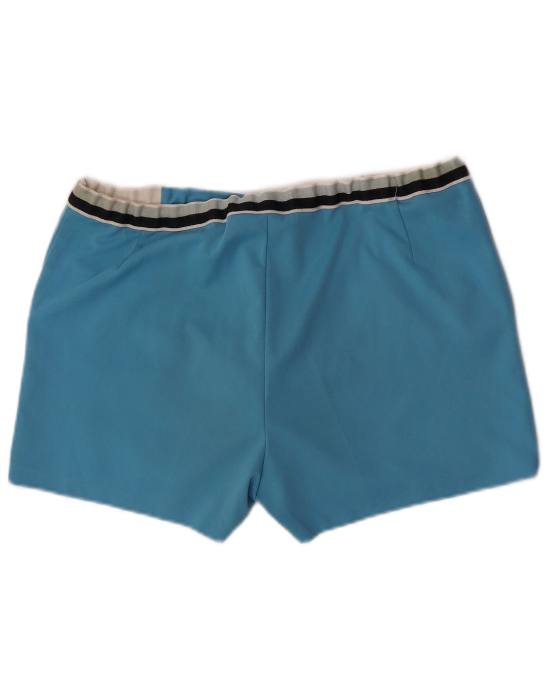 Shorts Chino Masculino Vintage W34 Grande Poliéster Colourblock Azul