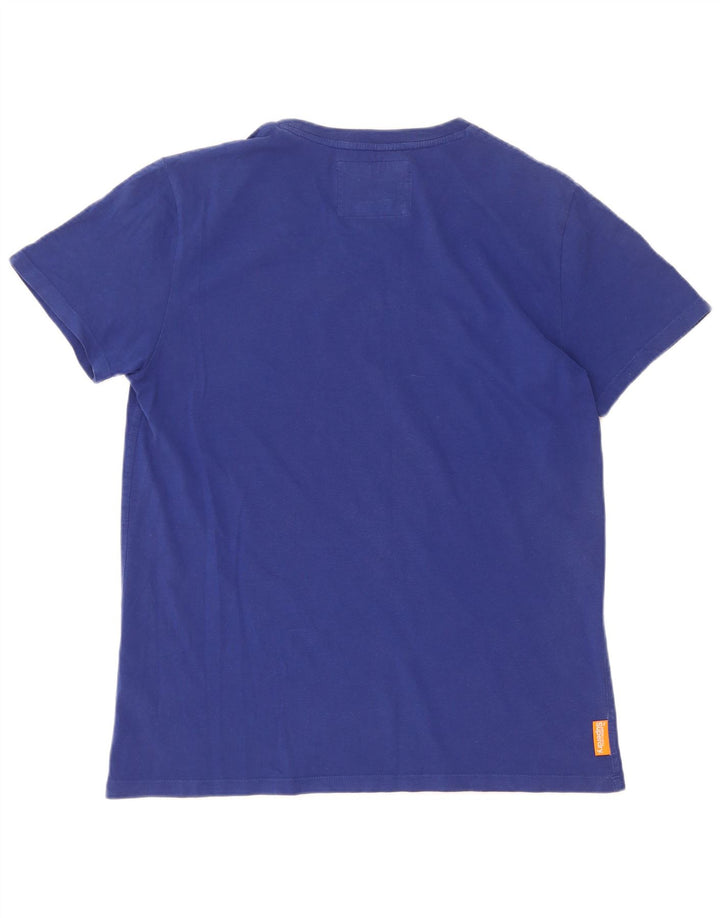 Camiseta masculina Superdry Top grande algodão azul