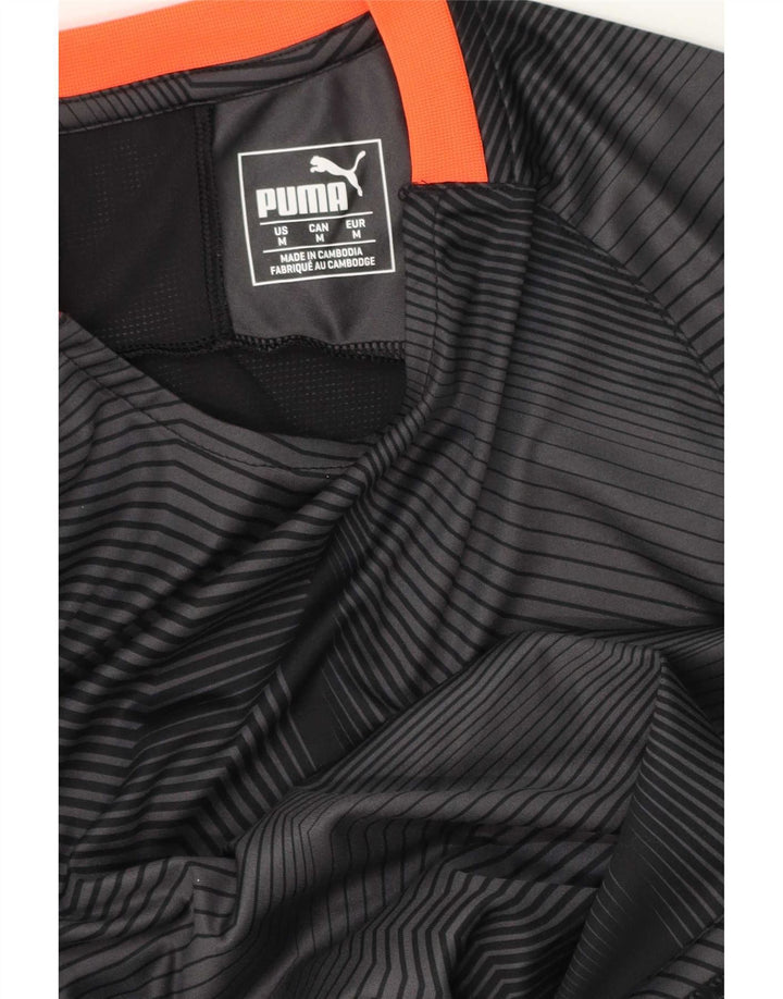 Camiseta masculina Puma Top cinza médio geométrico