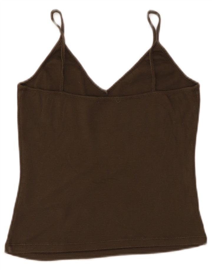 Top feminino BENETTON Crop Cami UK 4 XS Caqui