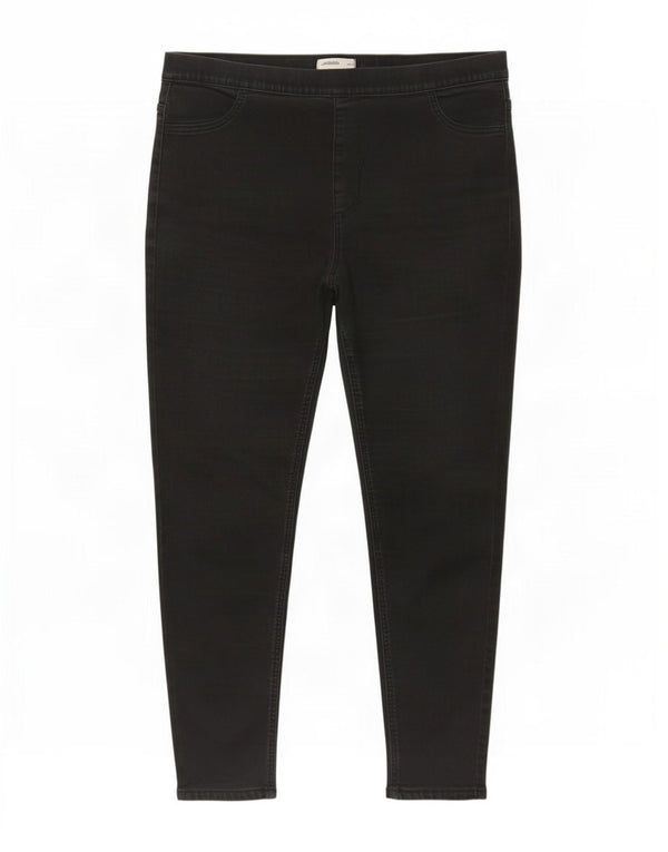 Calça jeans feminina Marks & Spencer UK 18 XL W36 L26 algodão preto