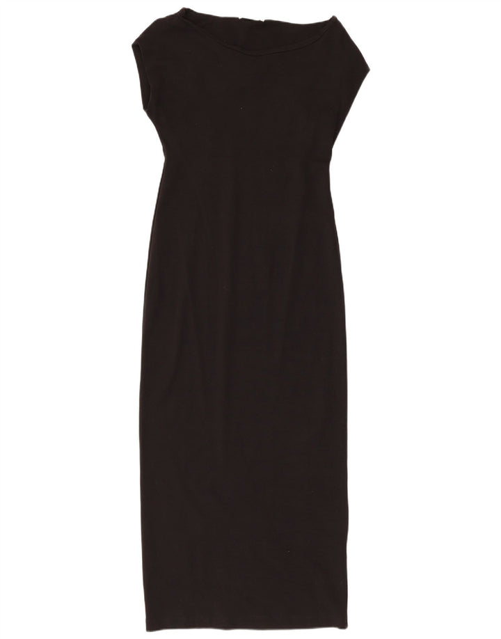 Vestido maxi feminino Zara Reino Unido 14 grande algodão preto
