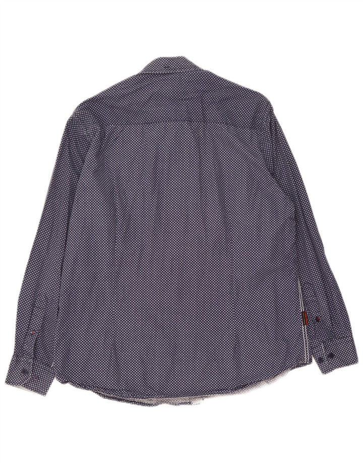 Camisa masculina JOE BROWNS algodão manchado azul médio