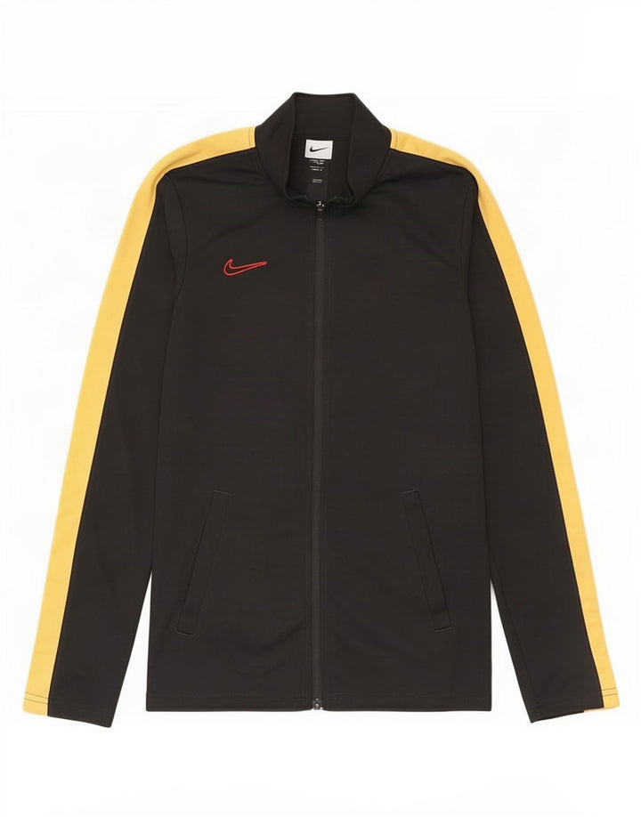 Jaqueta Nike Masculina Dri Fit Slim Treino Top Pequeno Bloco Colorido Preto