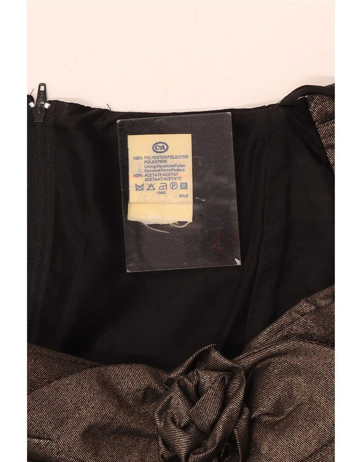 Vestido feminino Yessica com ombros de fora EU 36 pequeno poliéster colorblock preto
