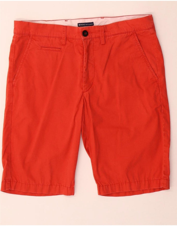 BOGGI Mens Milano Chino Shorts IT 46 Pequeno W34 Algodão Vermelho