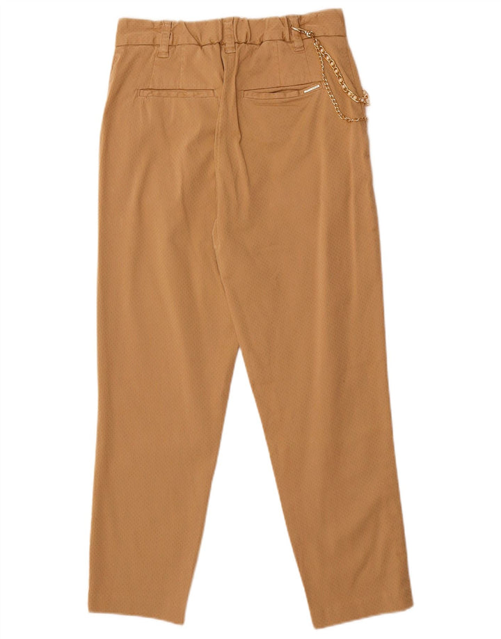 Calça feminina cortada reta GUESS W27 L25 bege