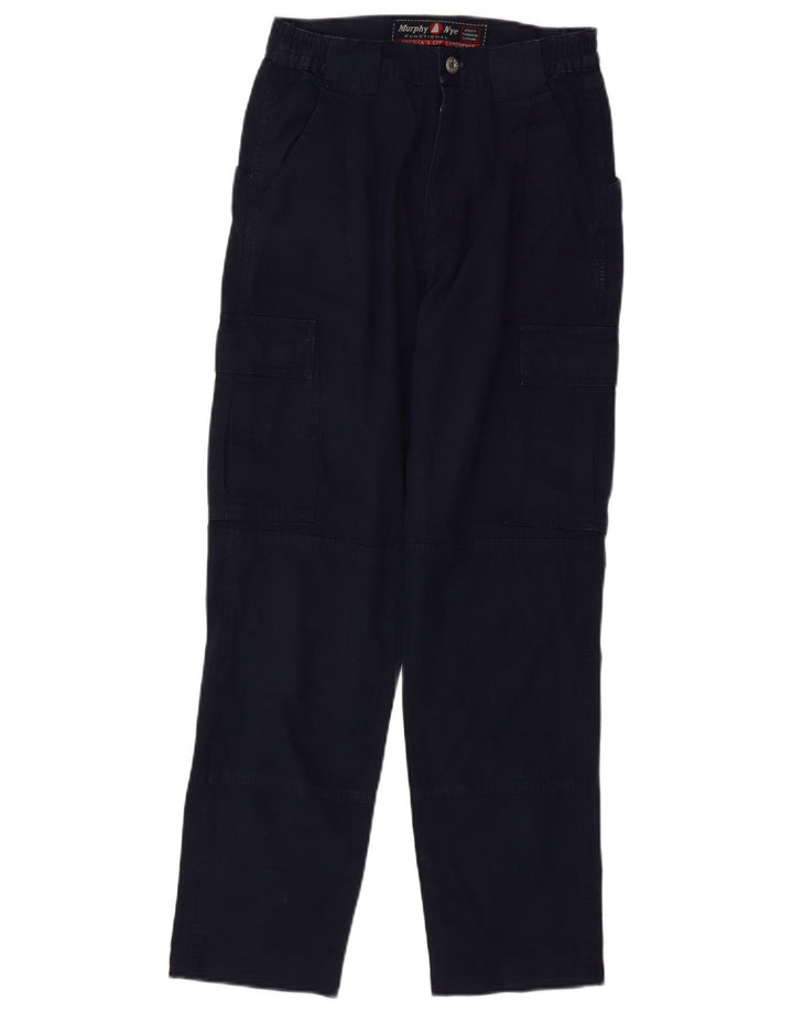 Calça cargo reta masculina Murphy & Nye W29 L29 algodão azul marinho