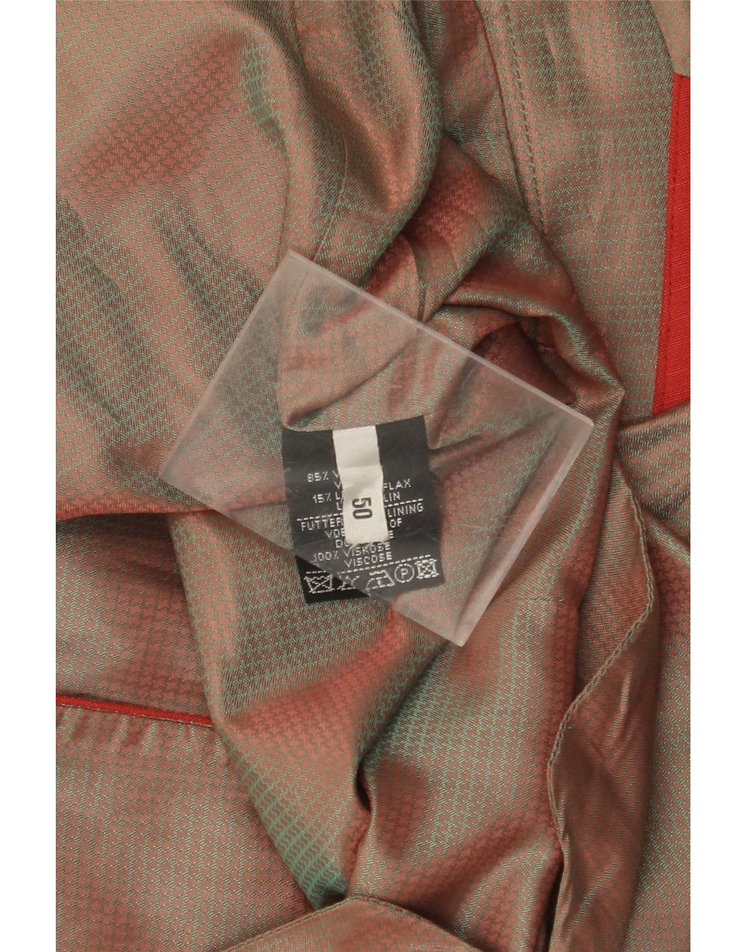 Colete masculino VINTAGE IT 50 Viscose colorblock vermelho médio