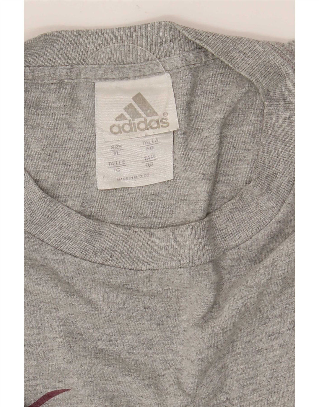 Adidas Mens Graphic Top Manga Longa XL Cinza Algodão