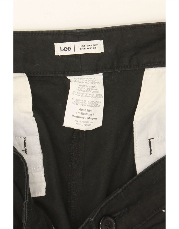LEE Womens Straight Capri Trousers US 18 2XL W38 L19 Black Cotton Vintage Lee and Second-Hand Lee from Messina Hembry 