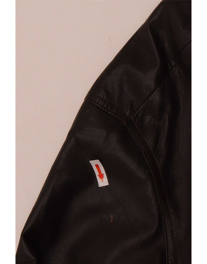 Jaqueta de couro masculina vintage UK 40 grande marrom