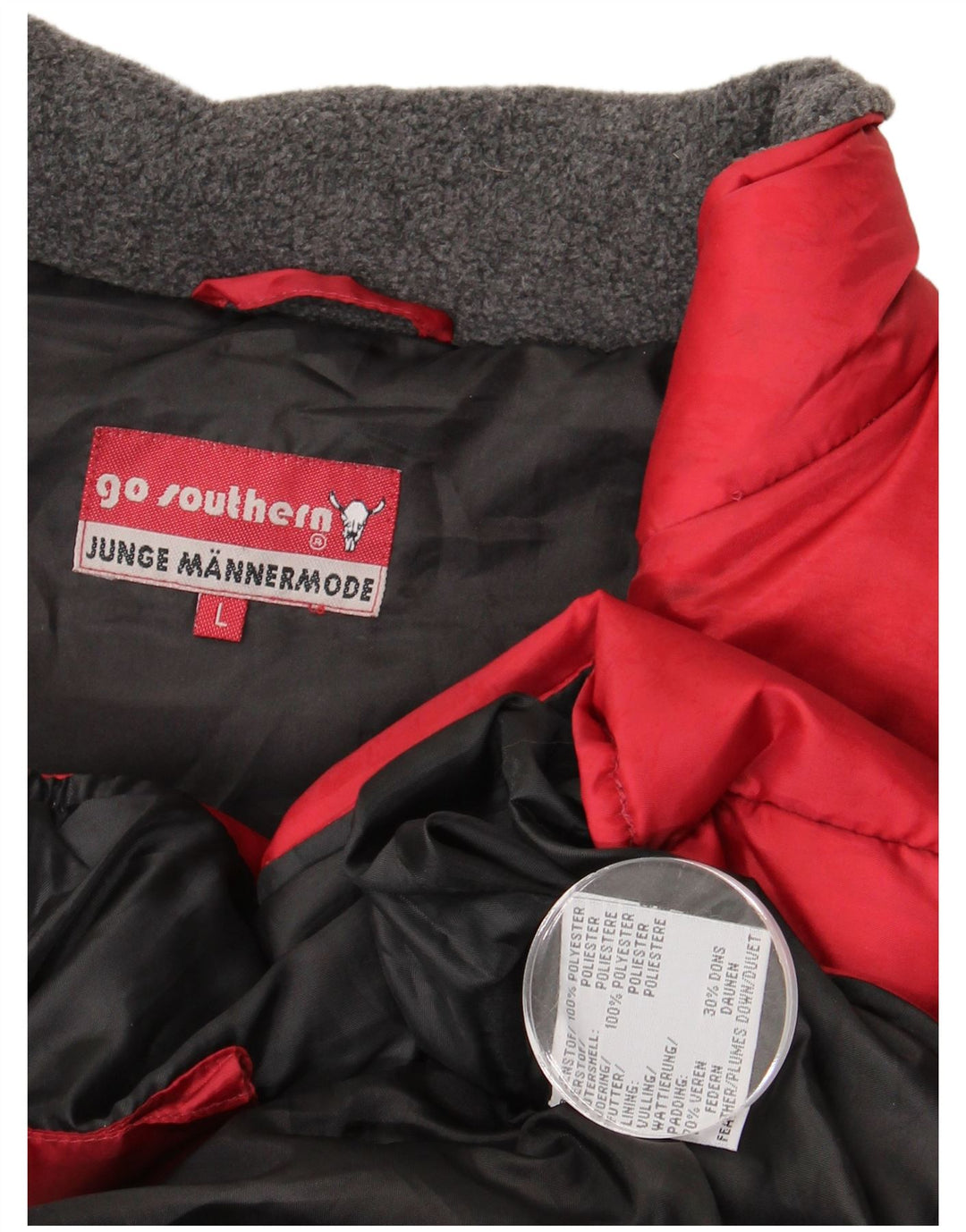 Southern Mens acolchoado Gilet UK 40 grande poliéster vermelho