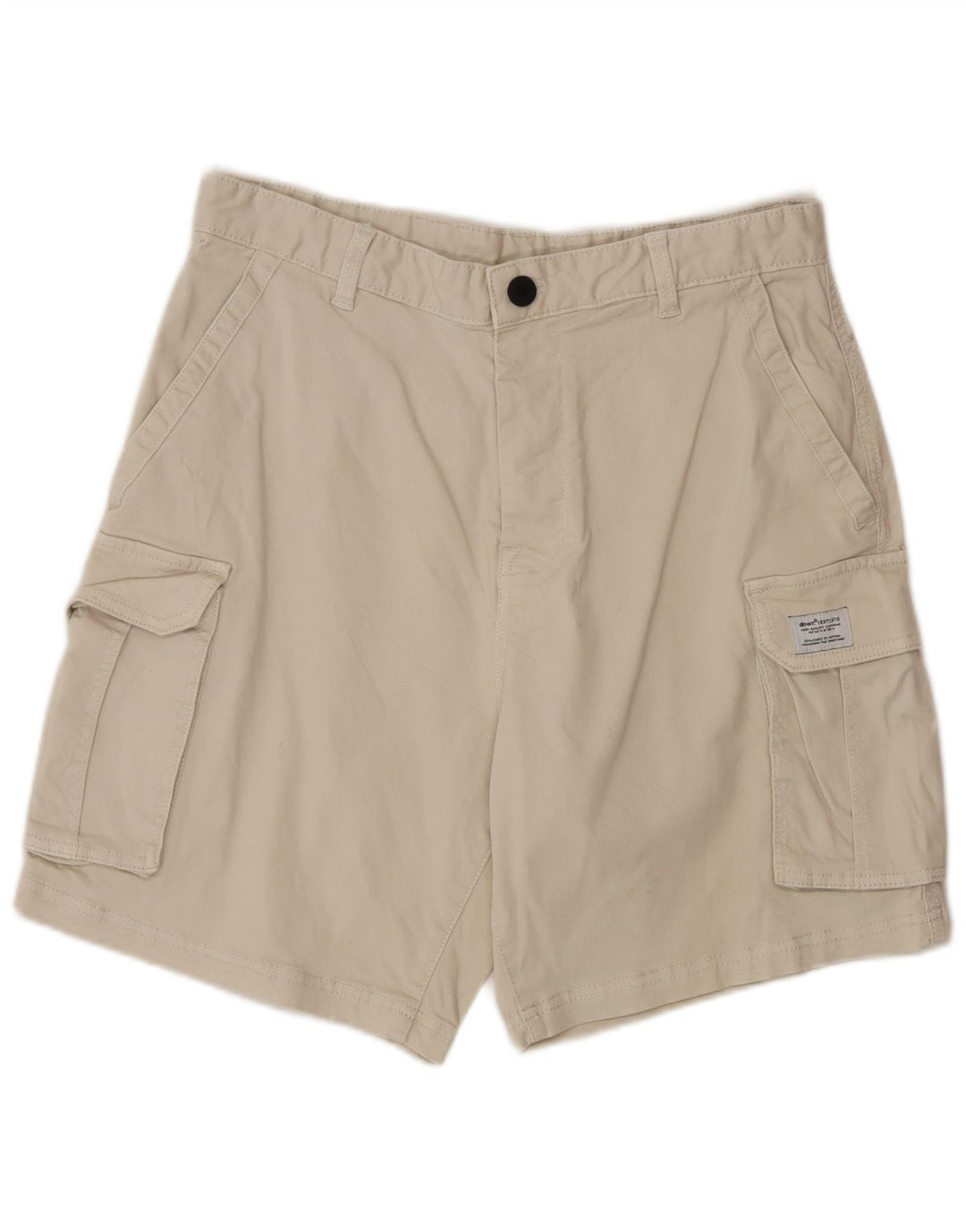 Zara Mens Cargo Shorts EU 40 Médio W31 Algodão Bege