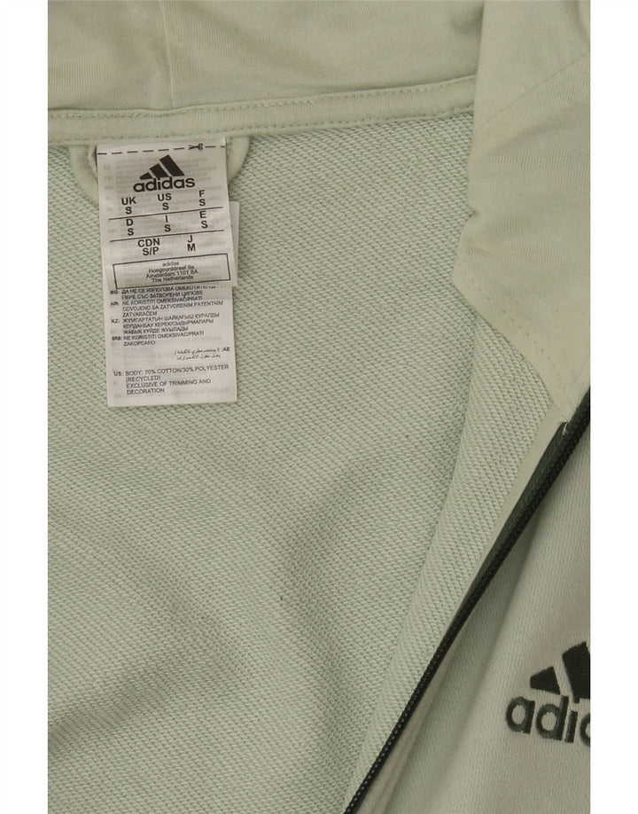 ADIDAS Mens Zip Hoodie Sweater Small Green Cotton Vintage Adidas and Second-Hand Adidas from Messina Hembry 