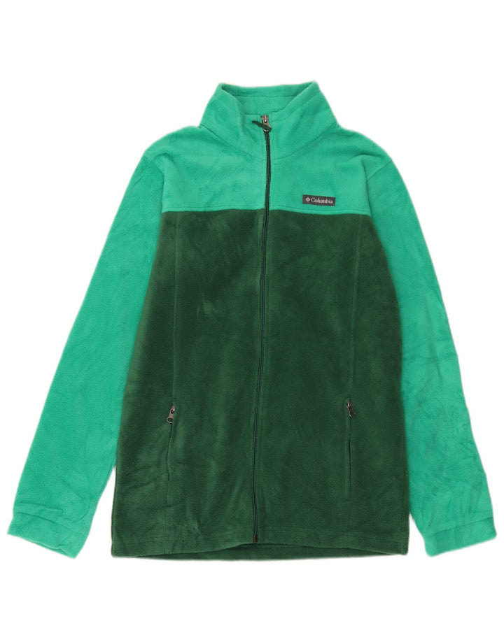 Jaqueta Columbia Boys Fleece 15-16 Anos XL Verde Colorblock Poliéster