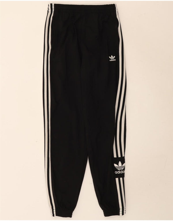 Adidas Womens Tracksuit Calças Joggers UK 8 Pequeno Preto Nylon