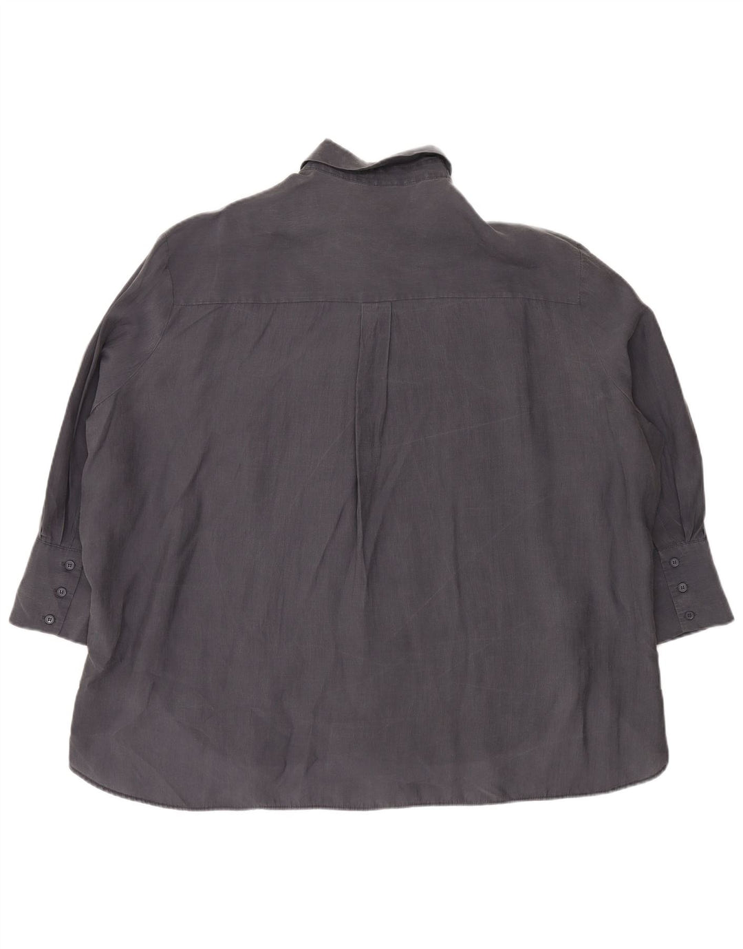 Zara Camisa Longline Feminina Oversized Reino Unido 18 XL Azul Marinho