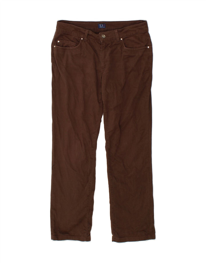 TRUSSARDI Womens Straight Casual Trousers W29 L28 Brown Cotton Vintage Trussardi and Second-Hand Trussardi from Messina Hembry 