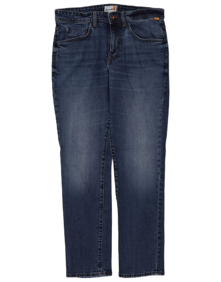 Timberland Mens Slim Jeans W32 L32 Azul Algodão