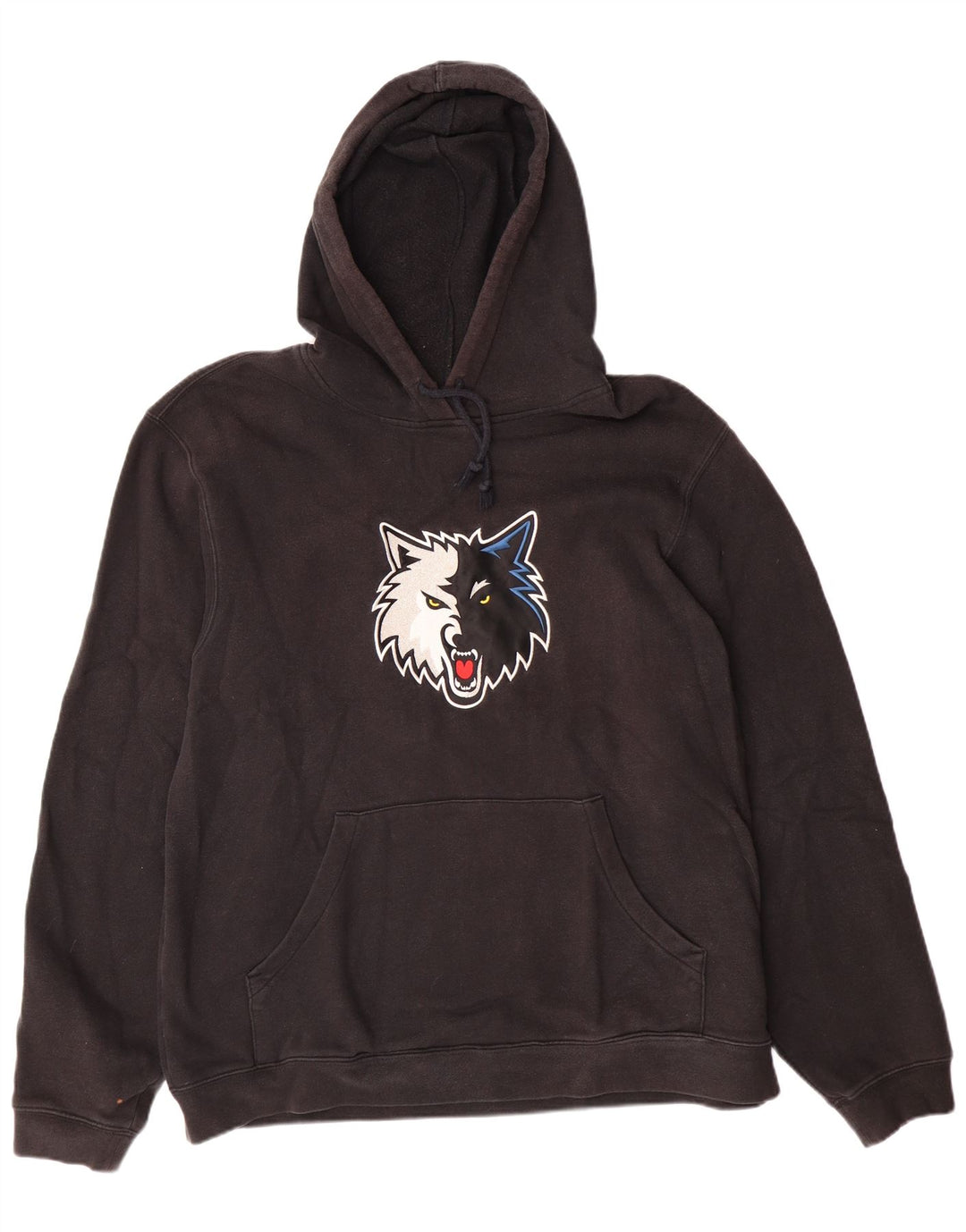 ADIDAS Mens Graphic Hoodie Jumper Grande Algodão Preto