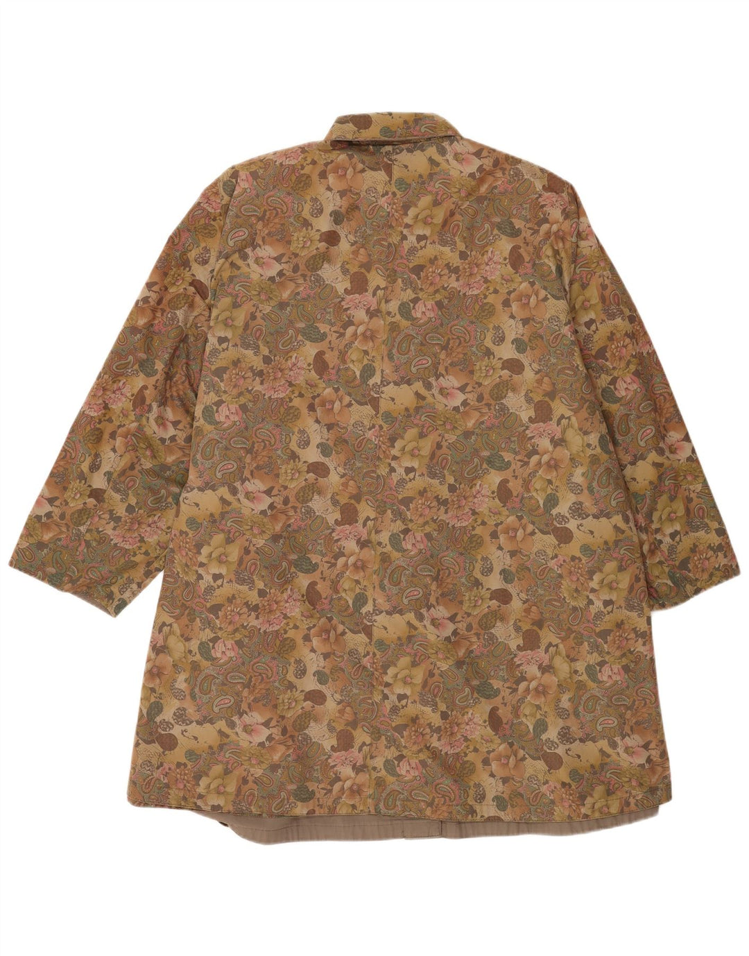 Trench Coat Reversível Feminino Vintage UK 20 2XL Bege