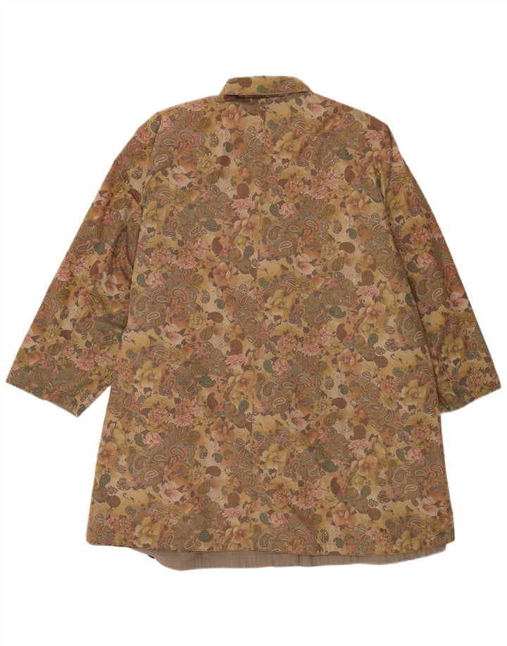 Trench Coat Reversível Feminino Vintage UK 20 2XL Bege