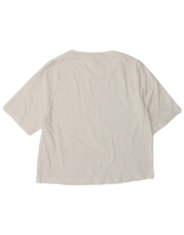 Camiseta feminina Benetton UK 14 médio algodão branco