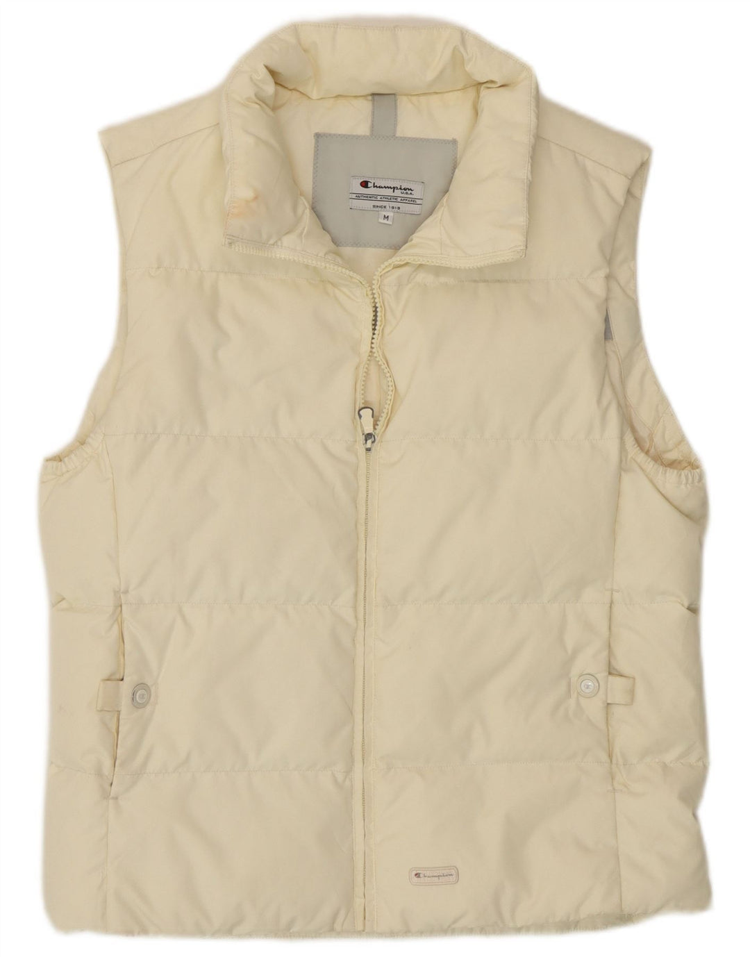 Colete acolchoado feminino Champion UK 14 médio off white poliéster