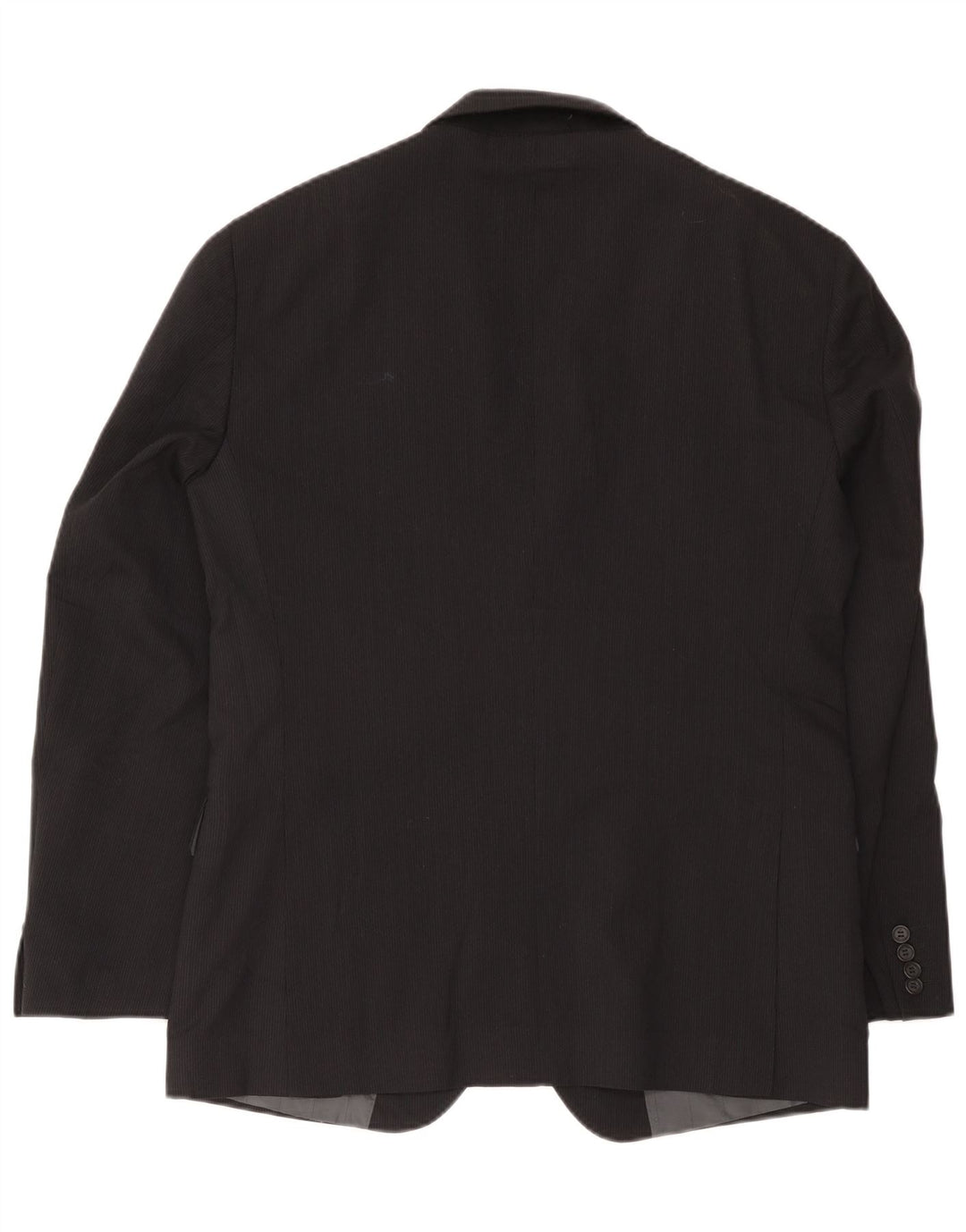 Jaqueta Blazer Masculina Calvin Klein com 2 Botões IT 52 XL Lã Risca de Giz Preta