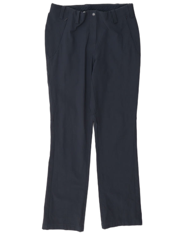 Calça feminina casual slim Rohan Reino Unido 10 pequena W32 L30 azul marinho poliamida