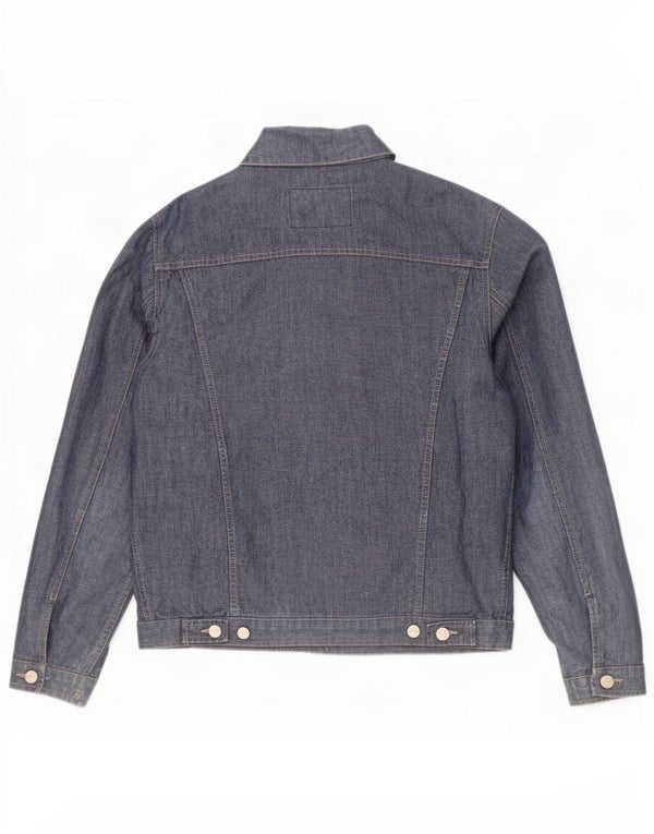 Trussardi Jeans Mens Denim Jacket UK 40 Large Blue Cotton