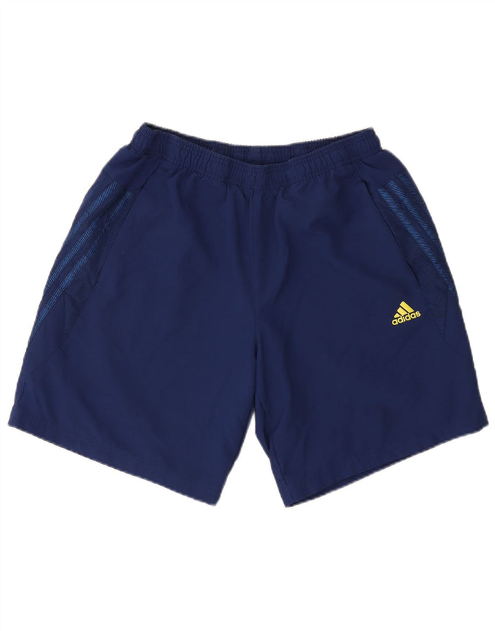 Shorts esportivos masculinos Adidas Climalite grandes poliéster azul marinho