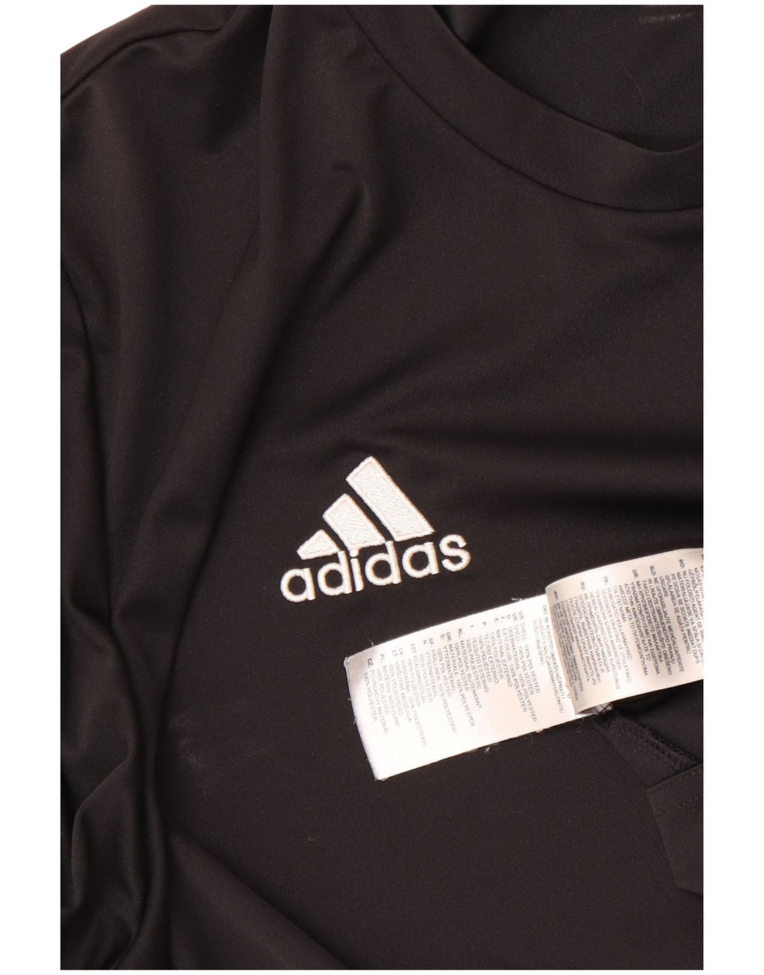 Adidas Mens Climalite Camiseta Top Grande Poliéster Preto