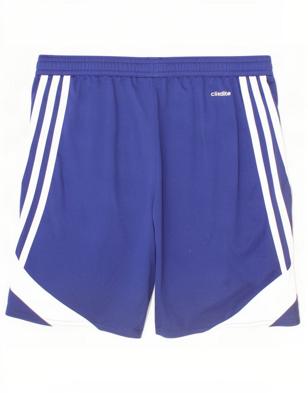 Shorts esportivos Adidas Boys Climalite 11-12 anos grande bloco colorido azul