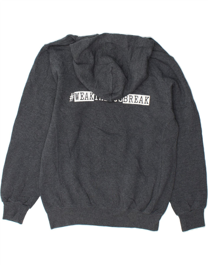 RUSSELL ATHLETIC Mens Hornets Graphic Hoodie Jumper Medium Grey Cotton Vintage Russell Athletic and Second-Hand Russell Athletic from Messina Hembry 
