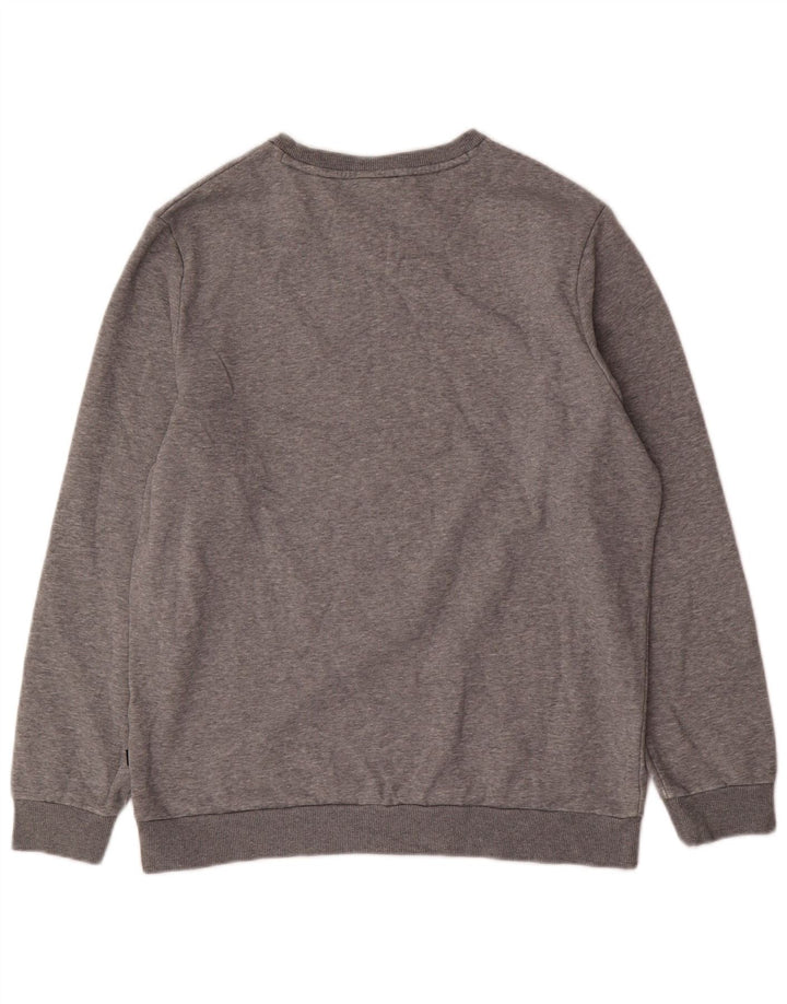PUMA moletom gráfico masculino jumper grande algodão manchado cinza